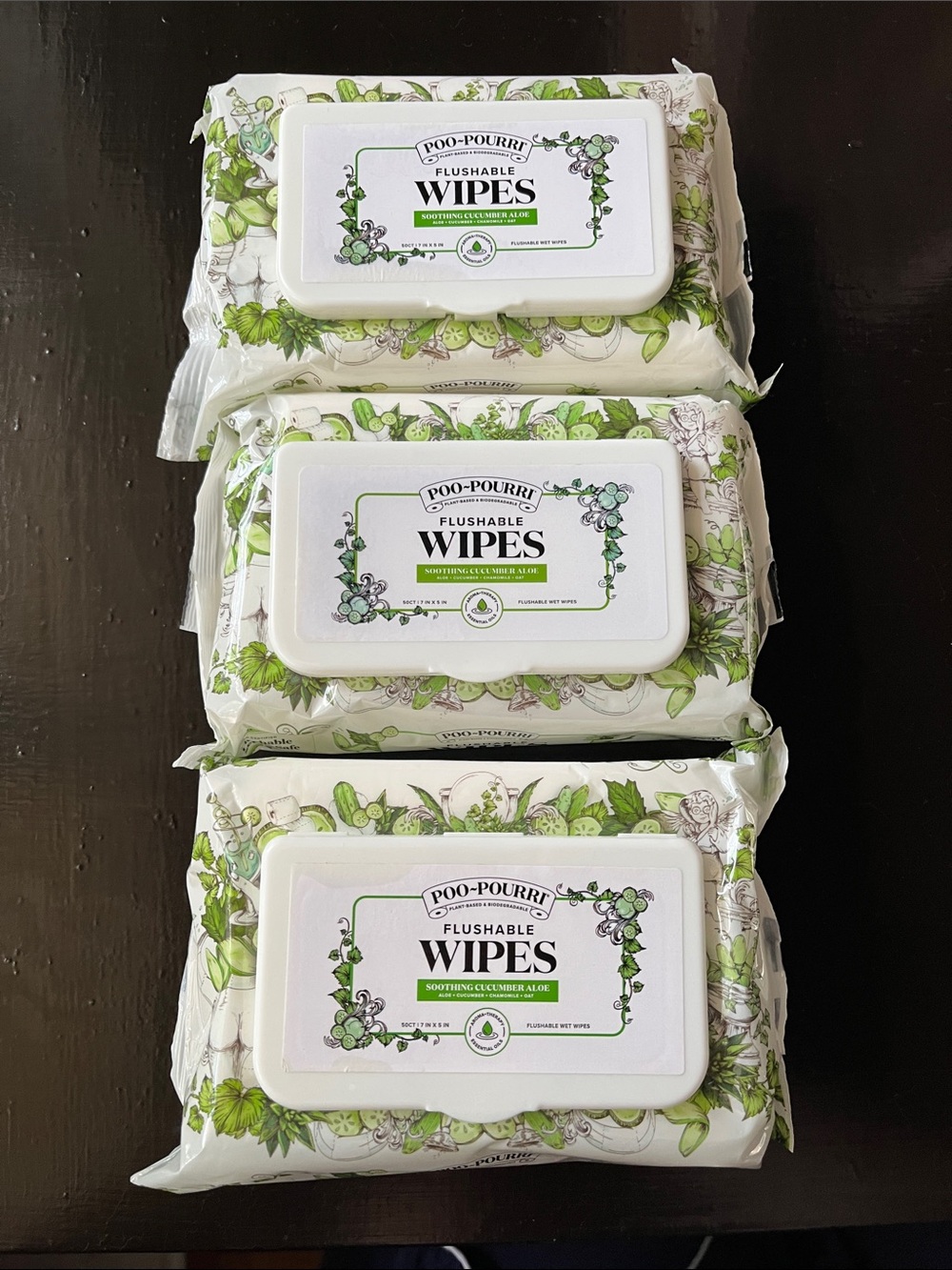 Poopourri Flushable Wipes in Soothing Cucumber Aloe